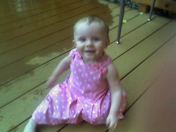 Kaylee and the Very Wet Deck.  She just loved getting wet.