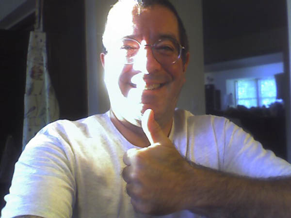 Half an hour to go in Blogathon 2006, the sun is out, and Dave is victoriously punchy!