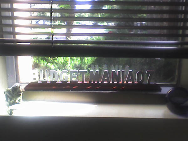 Mary got Dave this cool metallic sign builder.  It's FY07 budget time!