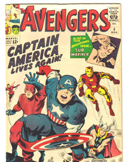 Cover to Avengers #4 (1964) by Jack Kirby