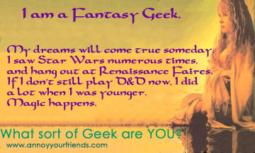 I am a Fantasy Geek